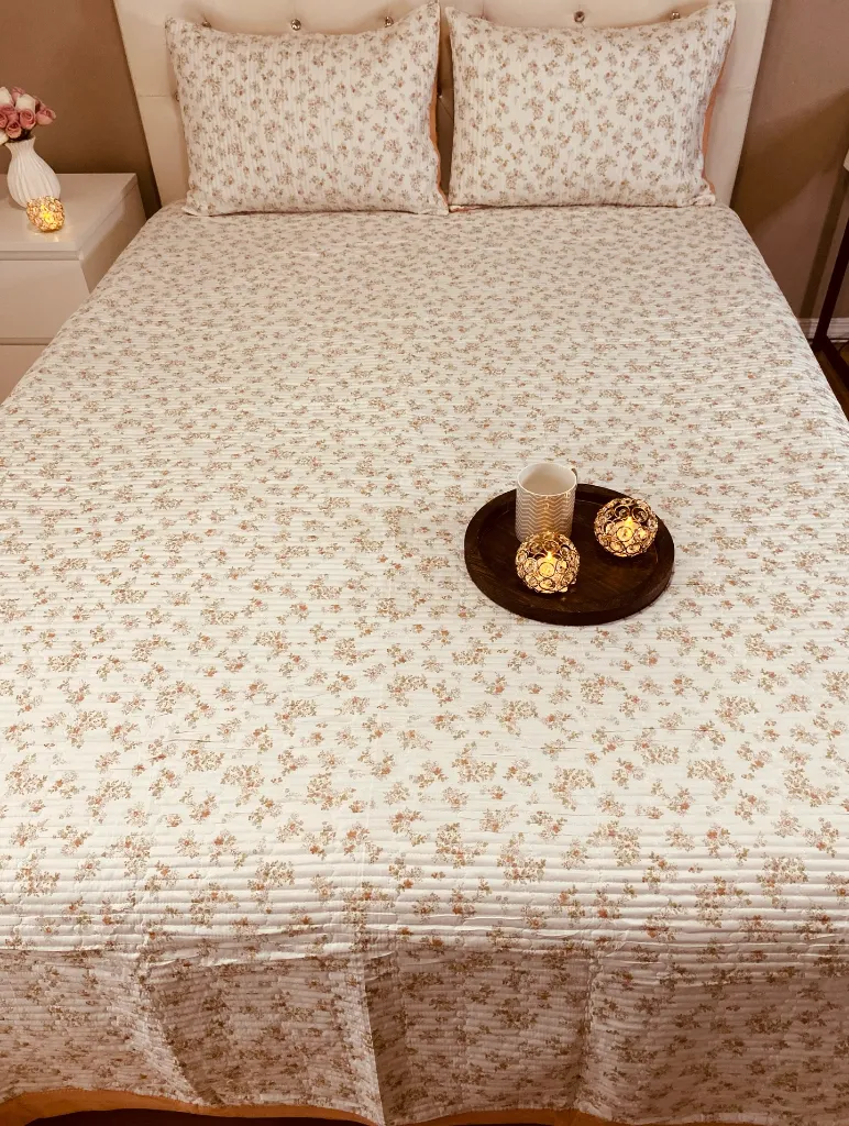 2. Pinterest Inspired Cotton Bedcovers Shade-Brown&Peach.webp