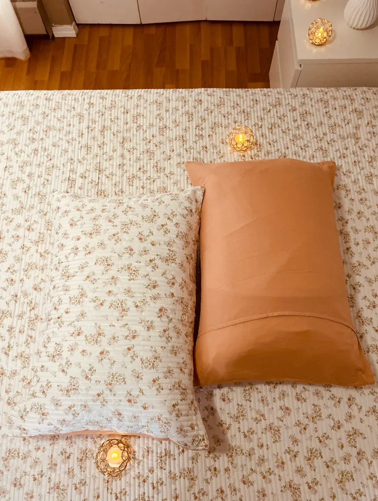 5. Pinterest Inspired Cotton Bedcovers Shade-Brown&Peach.webp