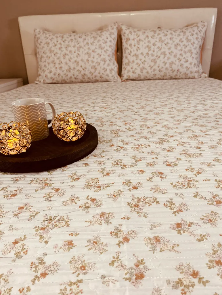 3. Pinterest Inspired Cotton Bedcovers Shade-Brown&Peach.webp