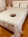 Cotton Bedcover In Brown & Peach Shade