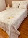 Rose Petal Styled Bedcover In Shade Beige