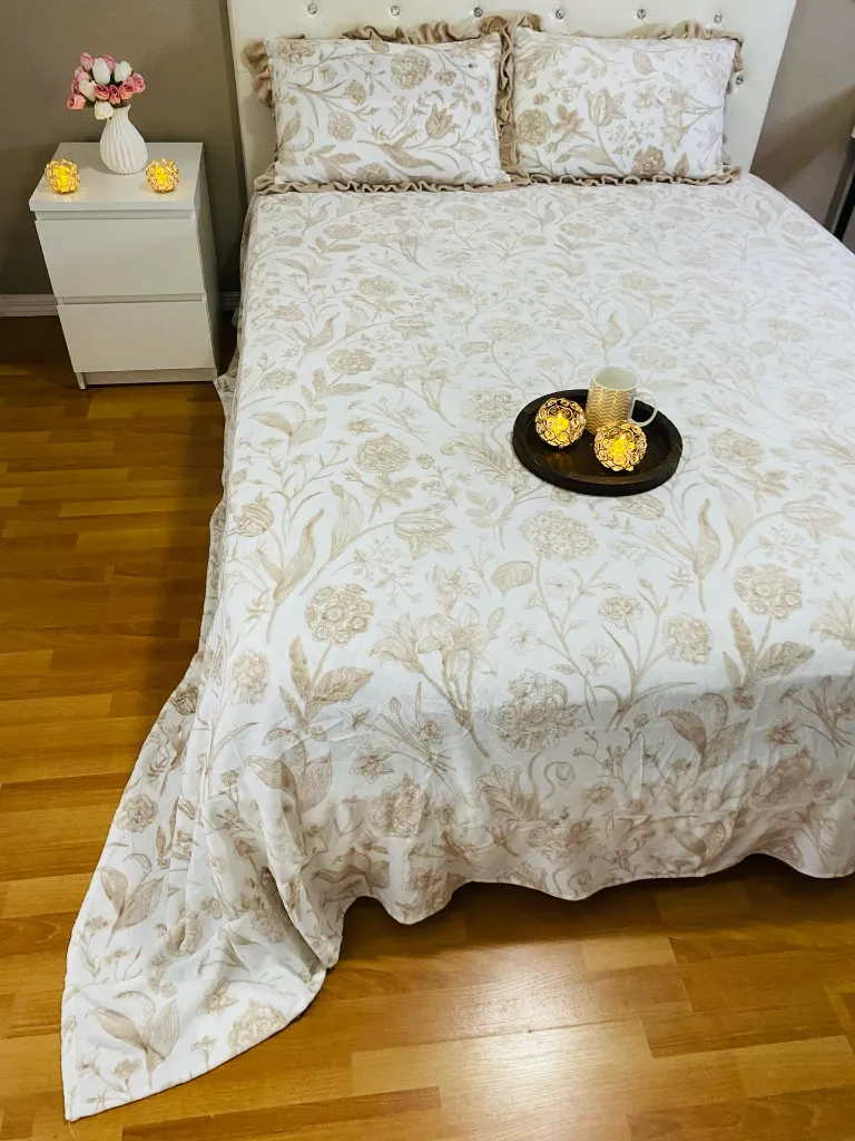 Velvet Flat Sheet In Shade Brown